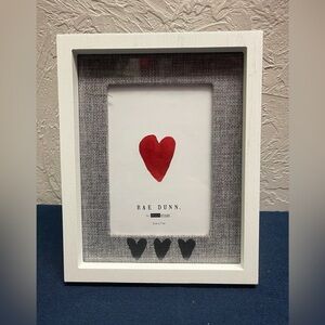 NEW Rae Dunn Hearts Standing Wooden Picture Frame 5 x 7 Family Wall Decor White